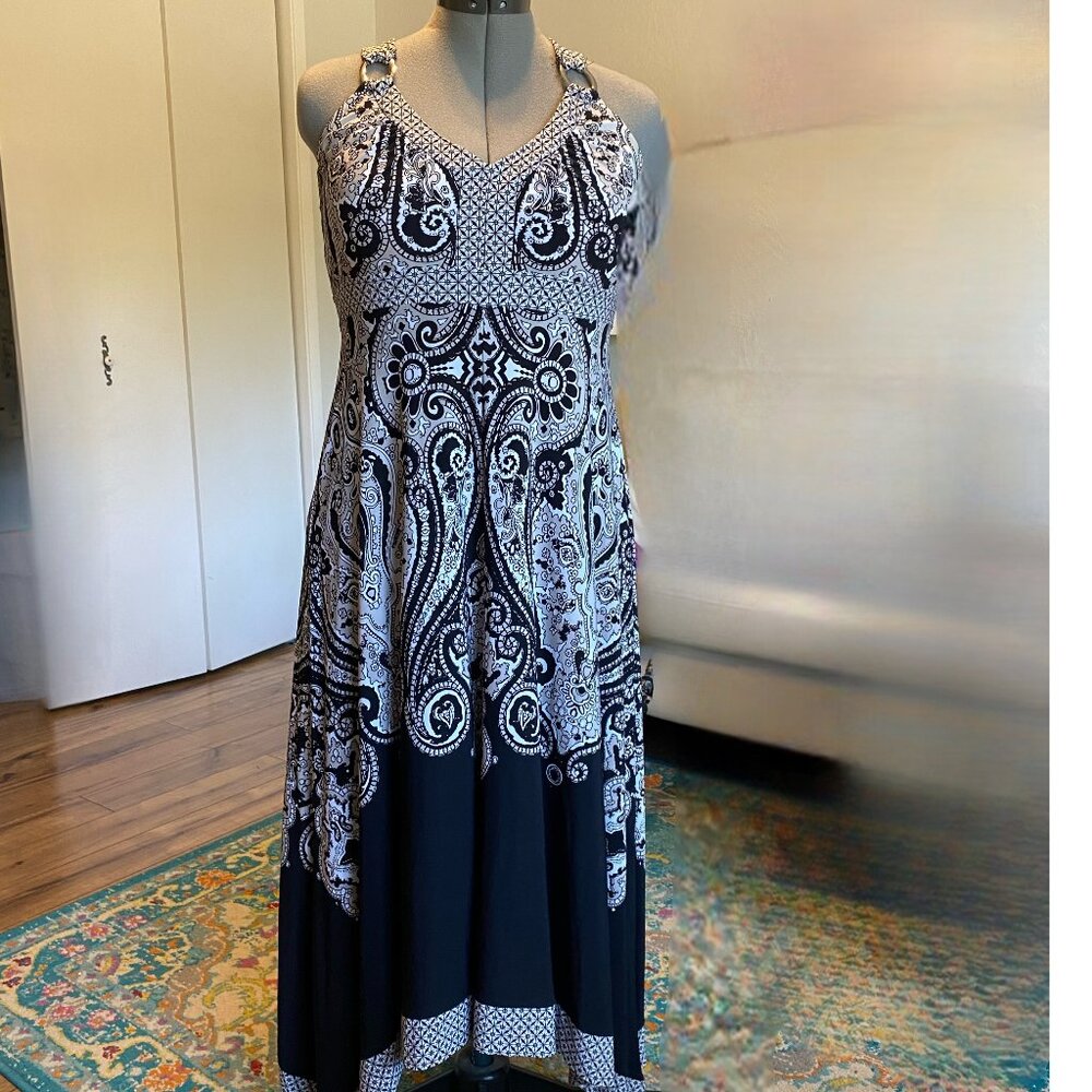 INC Hankerchief Hem Maxi Dress